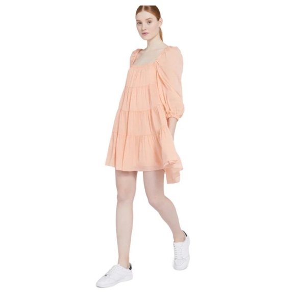 ALICE + OLIVIA Rowen Square Neck Mini Dress US Medium - Picture 8 of 12